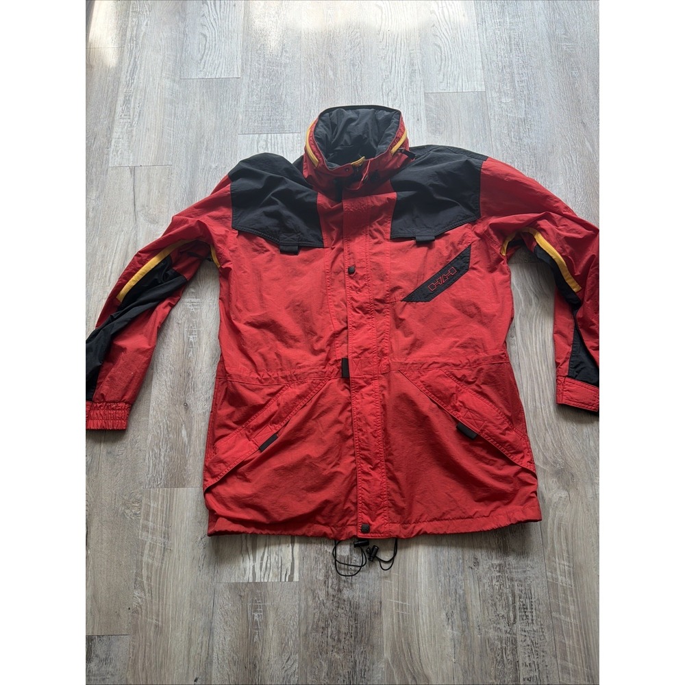 Vintage 90s Hansen Snowboard Ski Jacket Hooded Sz LG Thinsulate Helly Tech